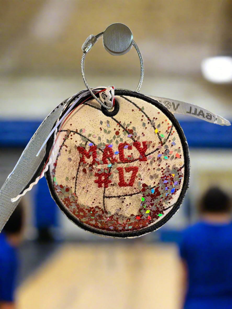 Glitter Bag Tags - Sports