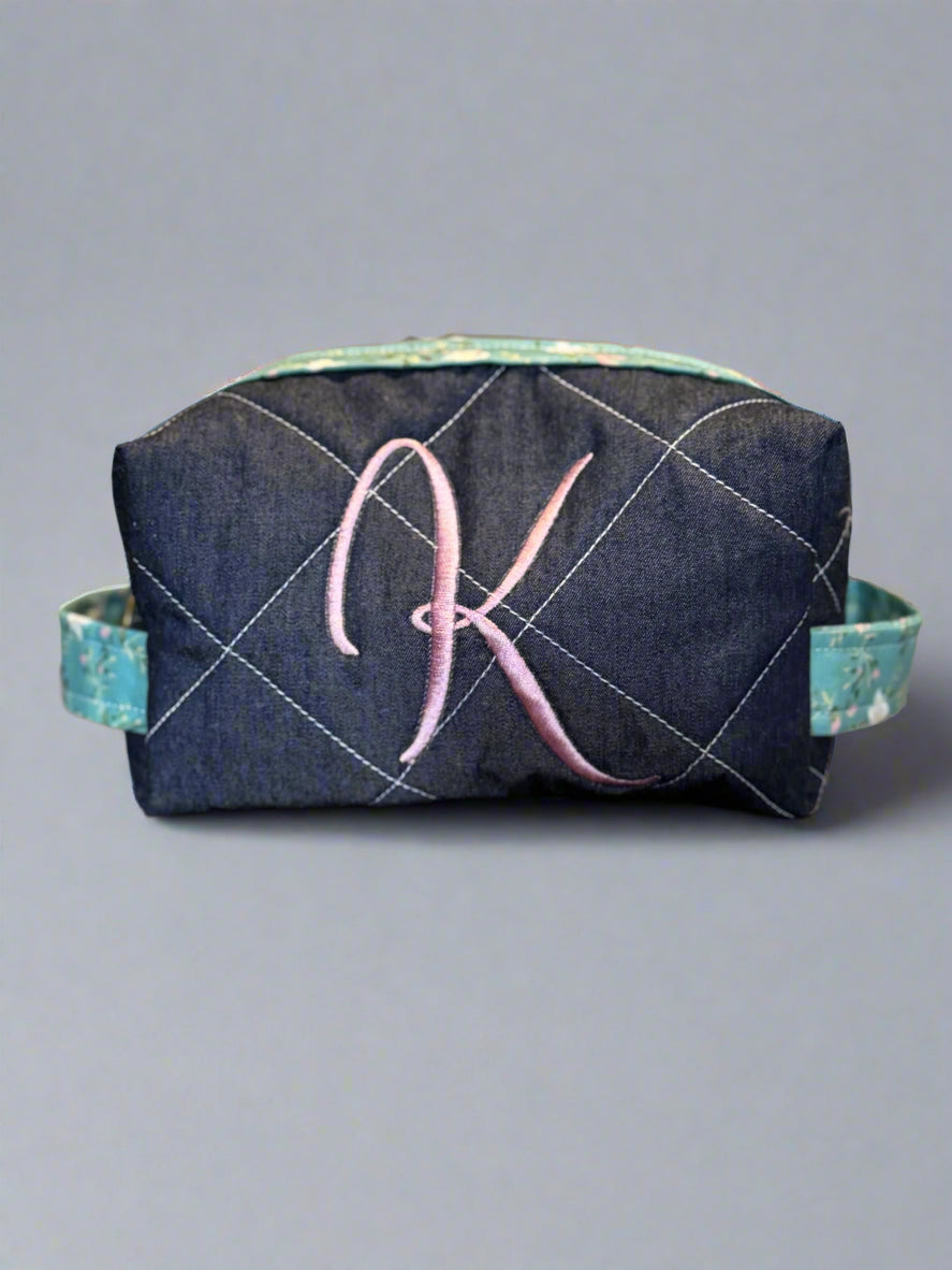 Denim Cosmetic Bag - Small