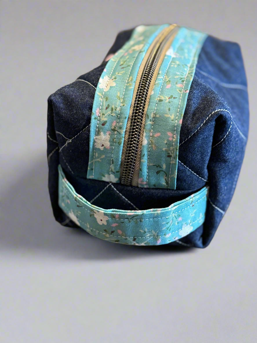 Denim Cosmetic Bag - Small