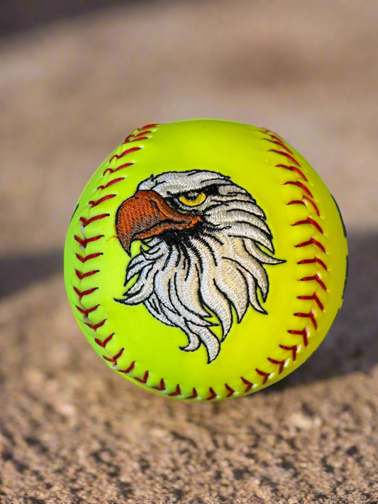 Personalized Embroidered Softball Keepsake