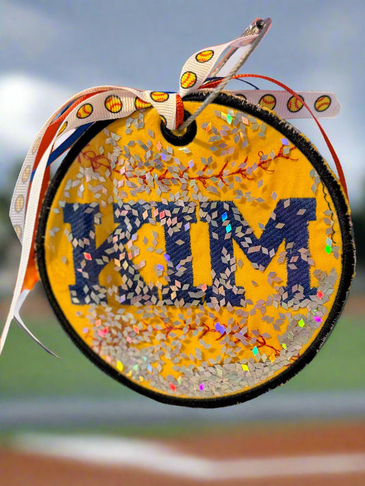 Glitter Bag Tags - Sports