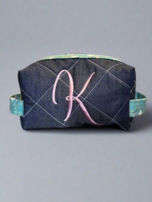 Denim Cosmetic Bag - Small
